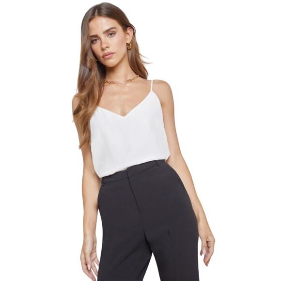 L'Agence Silk V-Neck Blouse - Picture 1 of 6